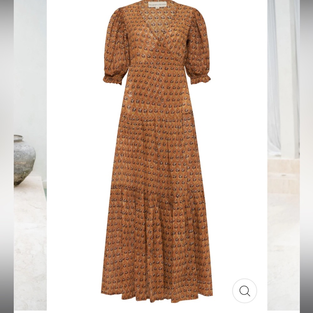 NWT daughters of india Zuri wrap dress in autumn size medium